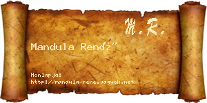 Mandula René névjegykártya